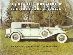 ANTIQUE AUTOMOBILE 1981 JAN - CORD L-29 PHAETON, INDY STUTZ, HCS